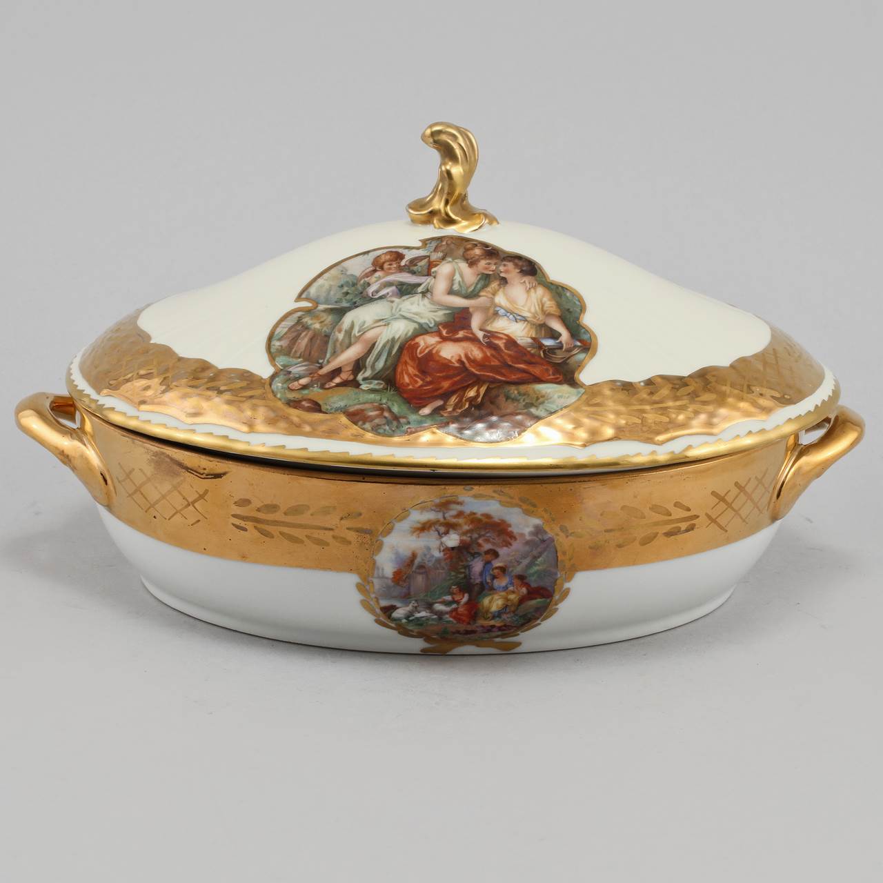 Фарфоровая супница. Дания, Копенгаген, Royal Copenhagen, 1900-е годы ...