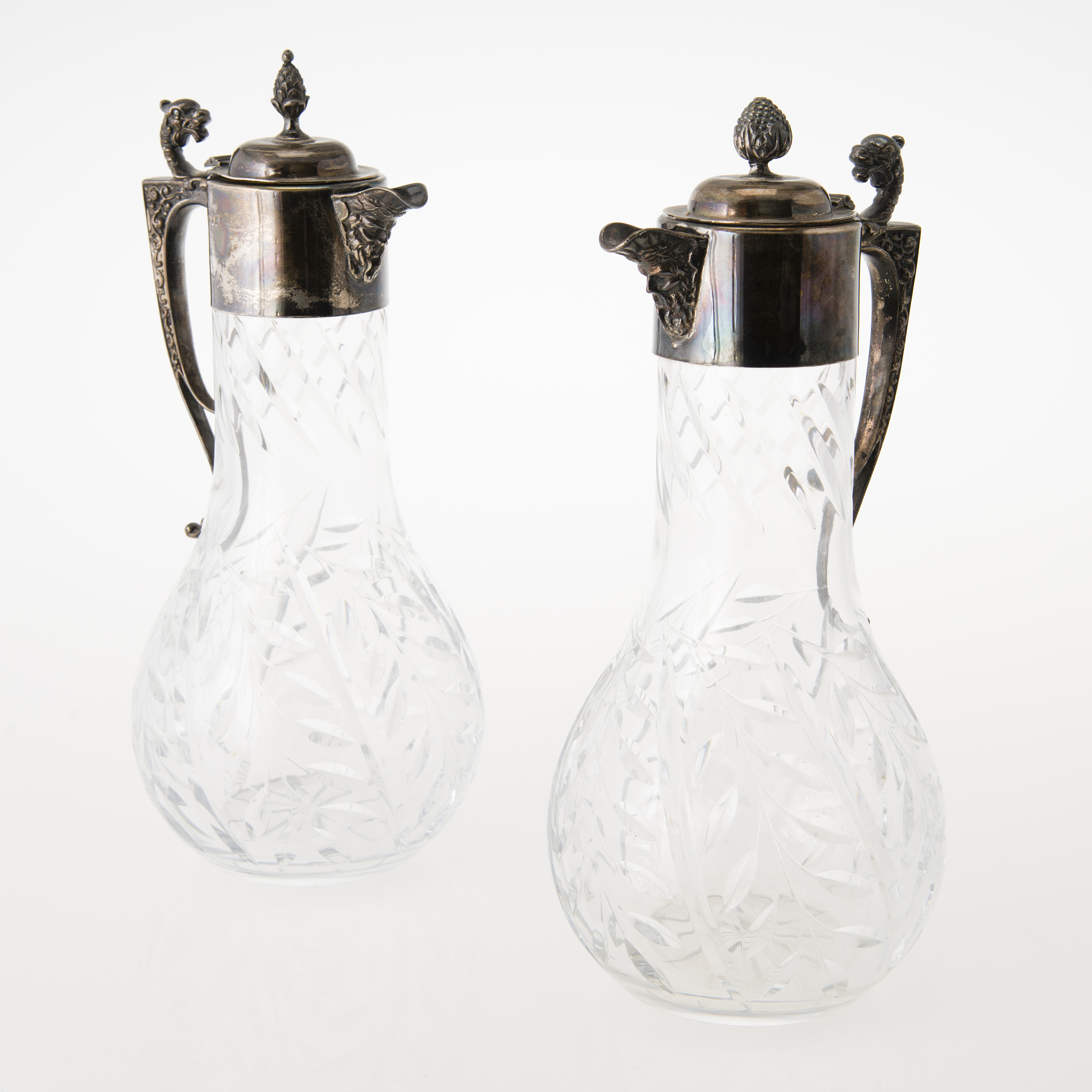 круэт пливкевич. пара в графине. графин хрустальный мальцовский. 1e634/1500. частичное серебрение стекла.