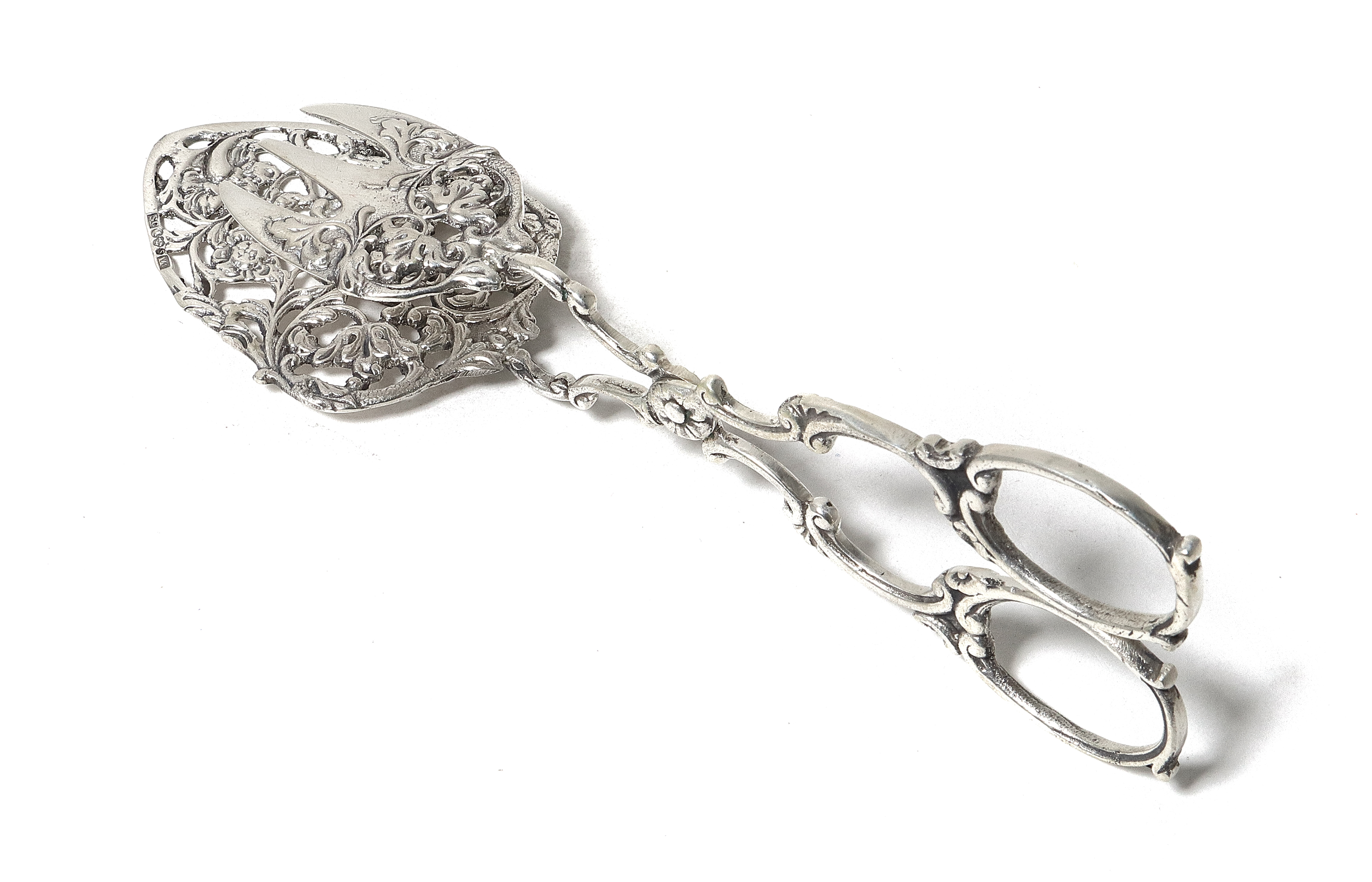 Серебряные кондитерские щипцы. Швеция, 1973 год. - SilverRoom.ru